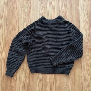 Universal Threads Waffle Knit Black Pullover Sweater
